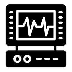 ecg monitor glyph icon