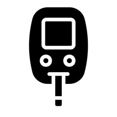 glucose meter glyph icon