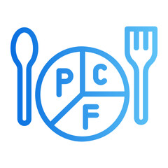 Fototapeta premium diet gradient icon