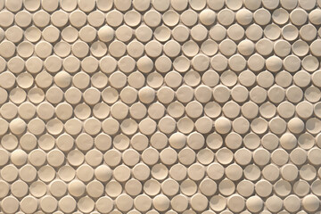 Close-up detail of the white texture with circles of the building wall of Frost Science Museum, Miami, Florida, United States