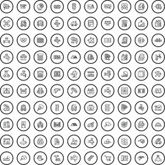 100 repair icons set. Outline illustration of 100 repair icons vector set isolated on white background