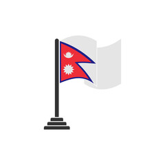 Obraz premium Nepal flags icon set, Nepal independence day icon set vector sign symbol