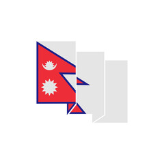 Obraz premium Nepal flags icon set, Nepal independence day icon set vector sign symbol