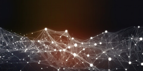 Abstract digital network background, generative ai