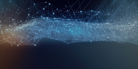 Abstract digital network background, generative ai