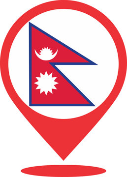 Nepal Flag Pin Map 2023031311