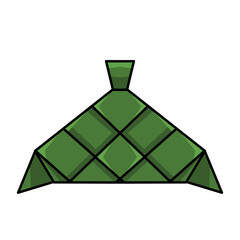 ketupat icon with modern flat style, ketupat design, ramadan and eid food