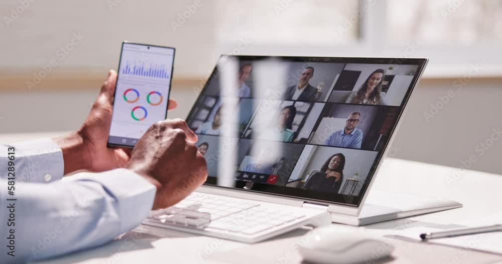 Poster remote conference webinar and kpi dashboard chart