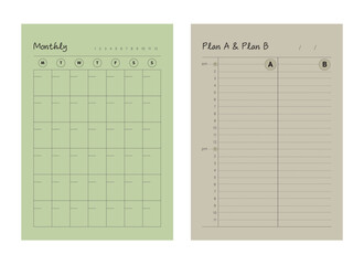 PlanAB and Monthly Planner. Plan your day more easily and more happiness.