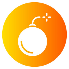 bomb gradient icon