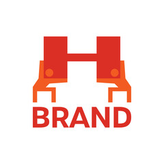 Obraz premium Two strength gym. Character, modern, simple.