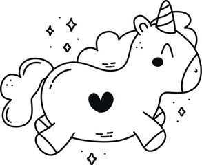 cute unicorn doodle