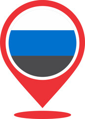 Fototapeta premium Estonia flag pin map 2023031325