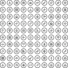 100 war icons set. Outline illustration of 100 war icons vector set isolated on white background