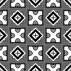 Vector monochrome pattern, Abstract texture for fabric print, card, table cloth, furniture, banner, cover, invitation, decoration, wrapping.seamless repeating pattern.Black and white color.