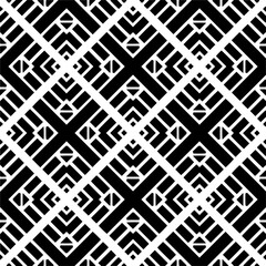 Vector monochrome pattern, Abstract texture for fabric print, card, table cloth, furniture, banner, cover, invitation, decoration, wrapping.seamless repeating pattern.Black and white color.