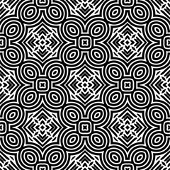 Vector monochrome pattern, Abstract texture for fabric print, card, table cloth, furniture, banner, cover, invitation, decoration, wrapping.seamless repeating pattern.Black and white color.