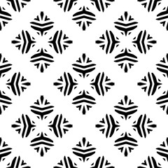 Vector monochrome pattern, Abstract texture for fabric print, card, table cloth, furniture, banner, cover, invitation, decoration, wrapping.seamless repeating pattern.Black and white color.