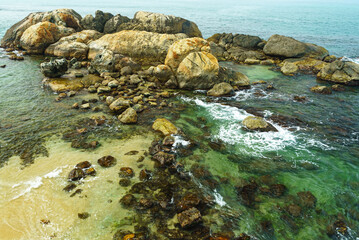 Beautiful landscape of a rocky ocean coast