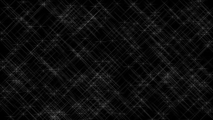 White glittering pattern in dark. 2D layout illustration