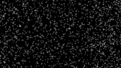 White snow in dark background. 2D layout illustration