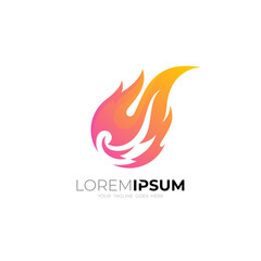 Meteor logo with simple design vector, fire design, comet icons © nur