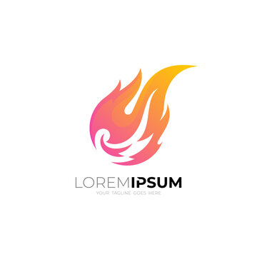 Meteor logo with simple design vector, fire design, comet icons