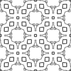 Stylish texture with figures from lines.Abstract geometric black and white pattern for web page, textures, card, poster, fabric, textile. Monochrome graphic repeating design. 