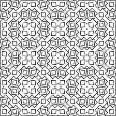 Stylish texture with figures from lines.Abstract geometric black and white pattern for web page, textures, card, poster, fabric, textile. Monochrome graphic repeating design.