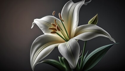 Beautiful Colorful Artistic Designer Easter lily wallpaper for Desktop Background or Digital Device, Holiday Celebration of Happiness, Joy, Cheerfulness generative AI