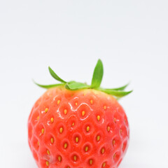 beautiful fresh red strawberry isolated on white background