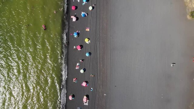 Aerial shot of Villarica lake