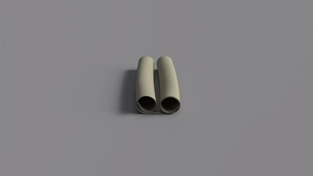 Roll up and roll down white paper like scripture,leather with alpha and RBG pass channel.2 background texture. 4K motion animation rendered.
