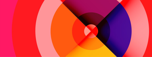 Obraz premium Circle trendy minimal geometric abstract background. Vector Illustration For Wallpaper, Banner, Background, Card, Book Illustration, landing page