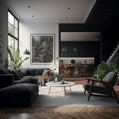 modern design of a living-room