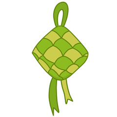 Traditional Ketupat Eid Mubarak Kareem
