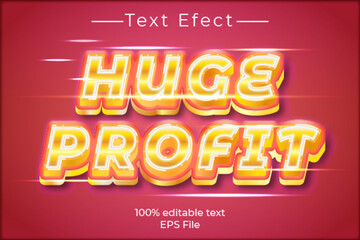 Editable huge profit text effect