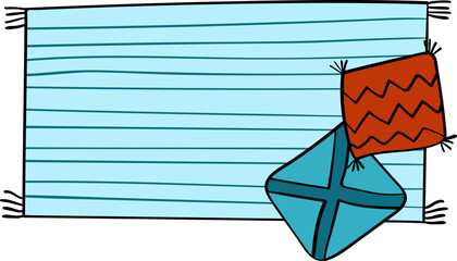 Beach mat decorative design element for website, presentation, flyer, brochure, printing, application. illustration style