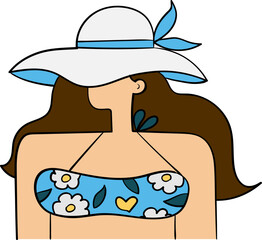 Summer tourist decorative design element for website, presentation, flyer, brochure, printing, application. illustration style