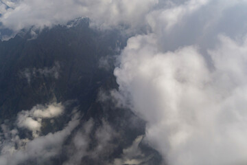 Karakoram high mountain hills. Nature landscape background, Skardu-Gilgit, Pakistan. Travel on holiday vacation.