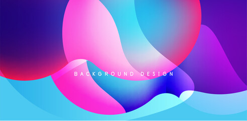 Bright abstract background glossy shiny circle and sphere composition. Minimalist geometric vector Illustration For Wallpaper, Banner, Background, Card