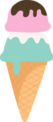 Ice cream summer illustration
