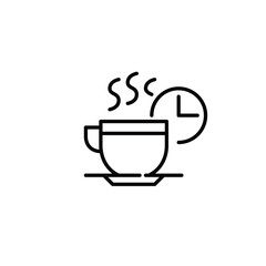 Coffee break icon. Pixel perfect, editable stroke icon