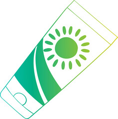 Sunscreen illustration, icon, element for decoration.