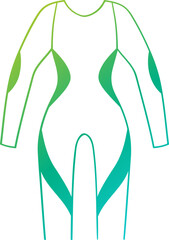 Summer wetsuit illustration