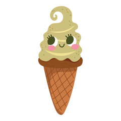 matcha ice cream cone