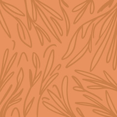 Beauty Minimalist Pattern Leaves Background Design	