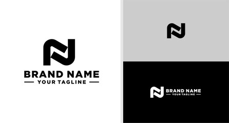 LETTER N LOGO BOLD GEOMETRIC SIMPLE EDITABLE