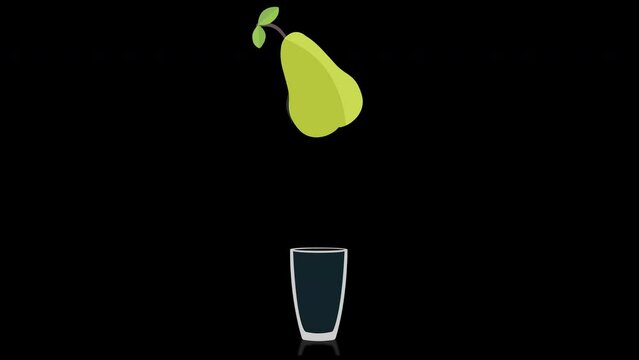 Jugo de pera, alpha.