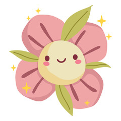 cute flower spring character